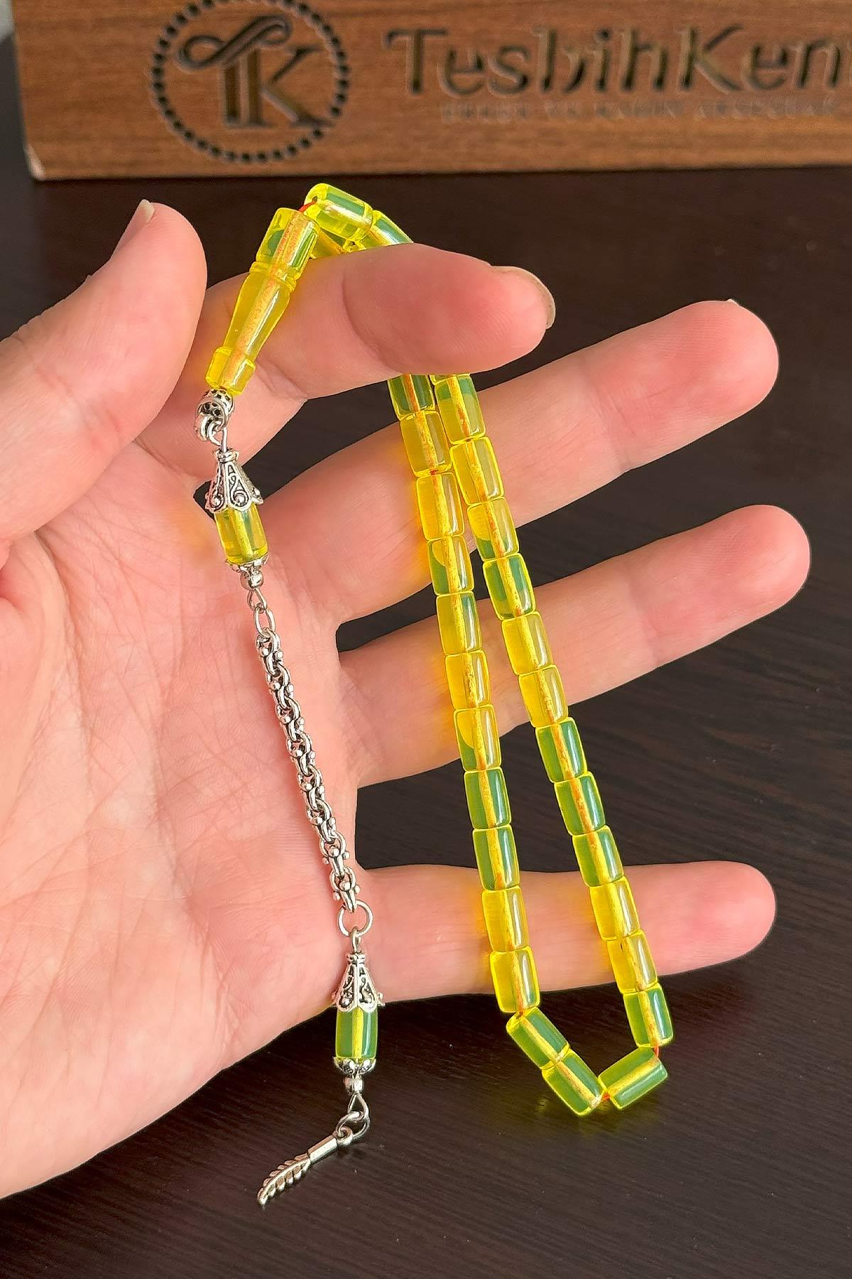 Günlük Kullanım Boy Açık Sarı Uçak Camı Tesbih