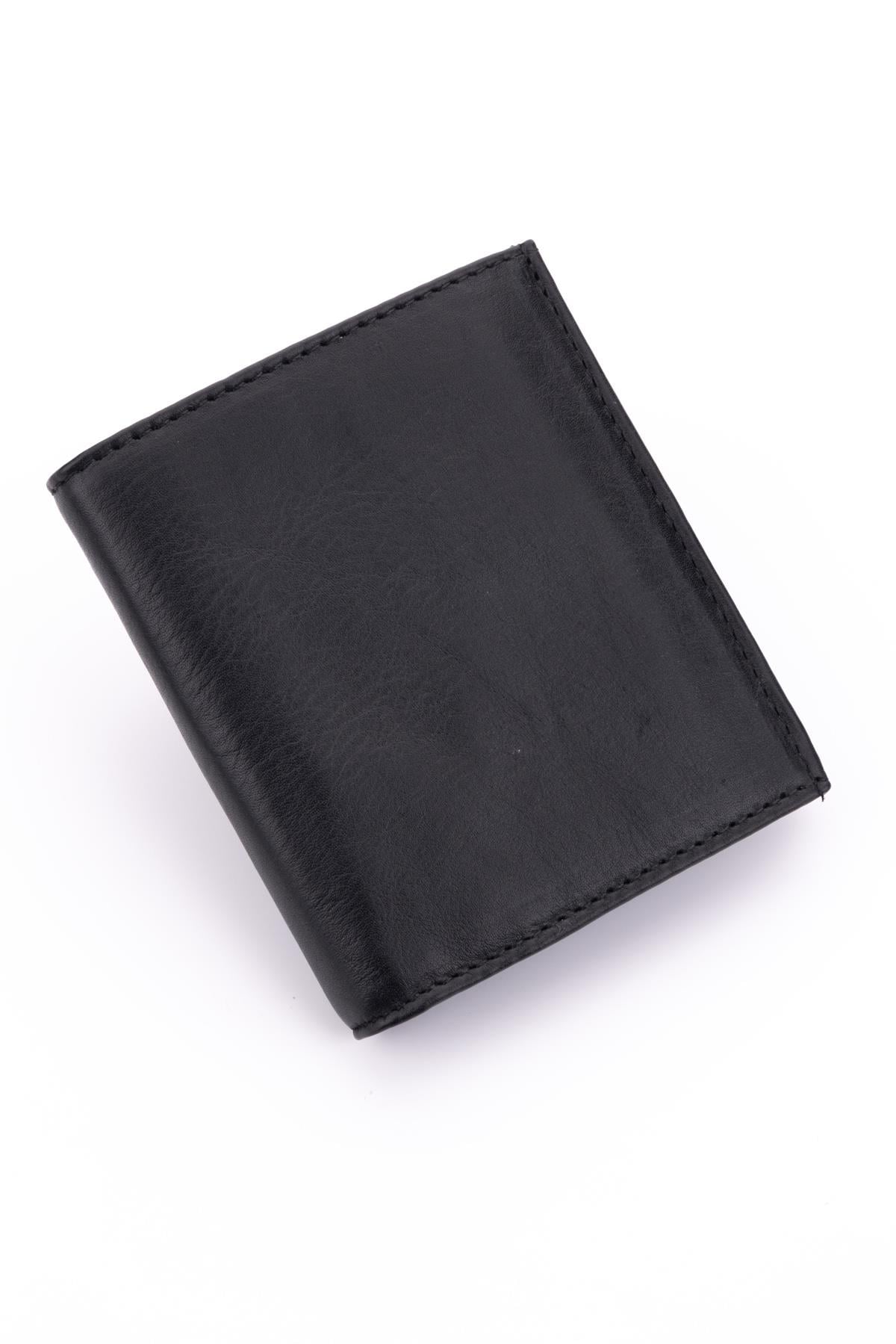 Hakiki Deri Siyah Renk Kartlık Cüzdan