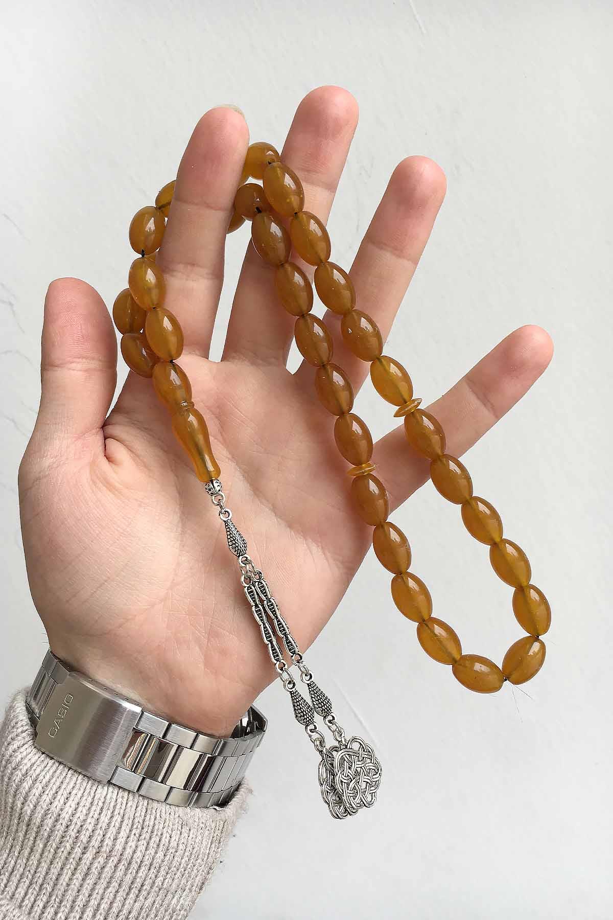 İri Boy Güzel Çekimli Kahverengi Erkek İçin Tesbih