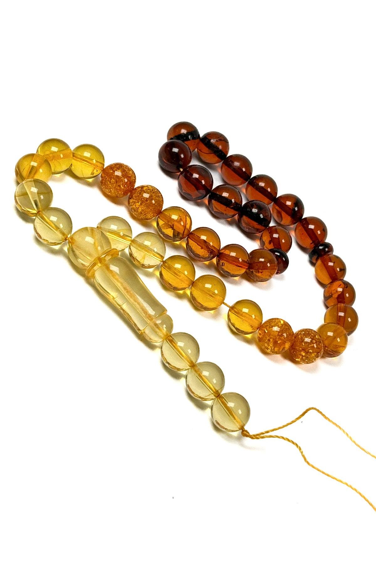 Küre Bilek Boy Litvanya Damla Kehribar Tesbih - TesbihKenti