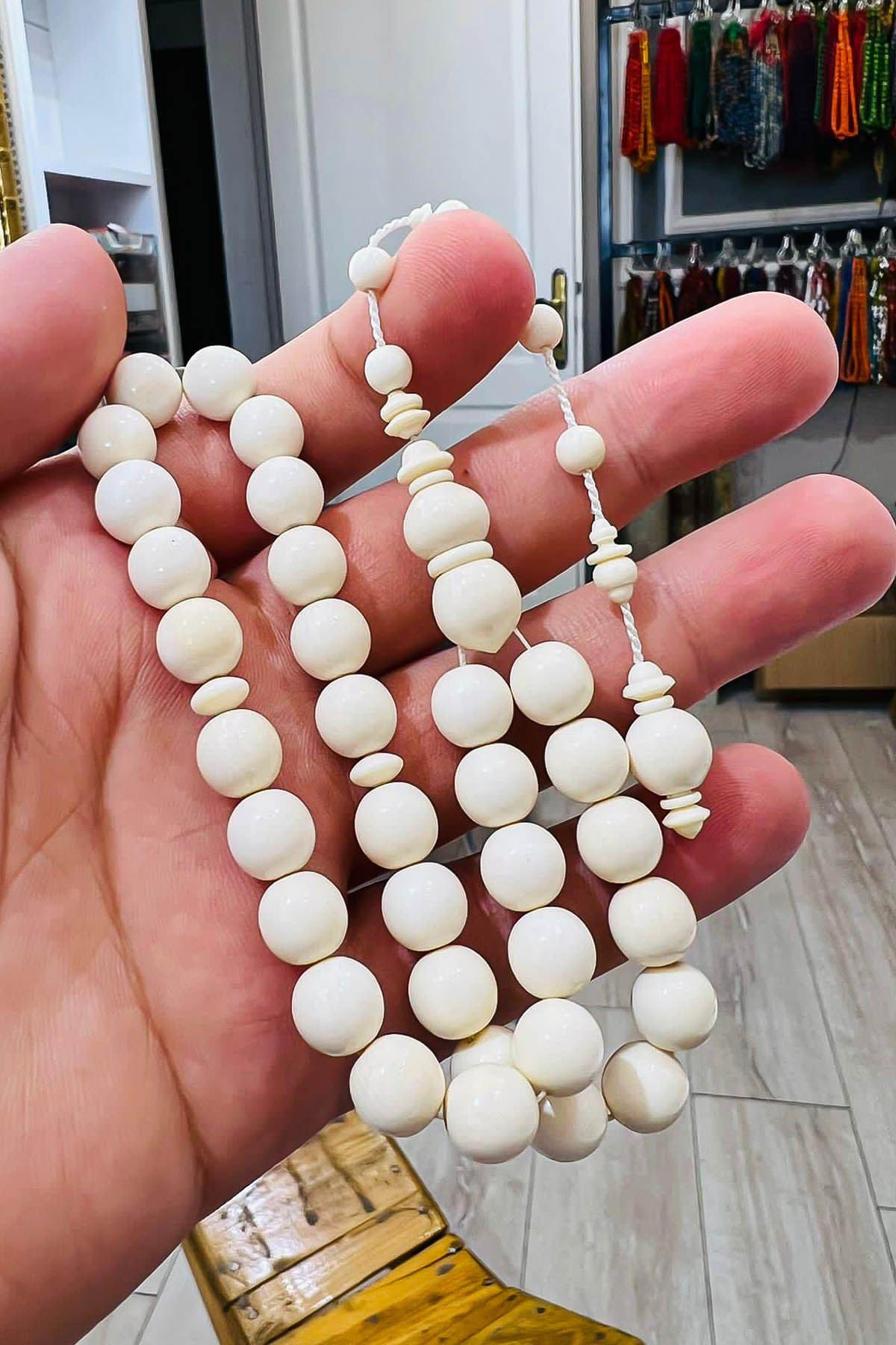 Küre Tane Fil Dişi Tesbih