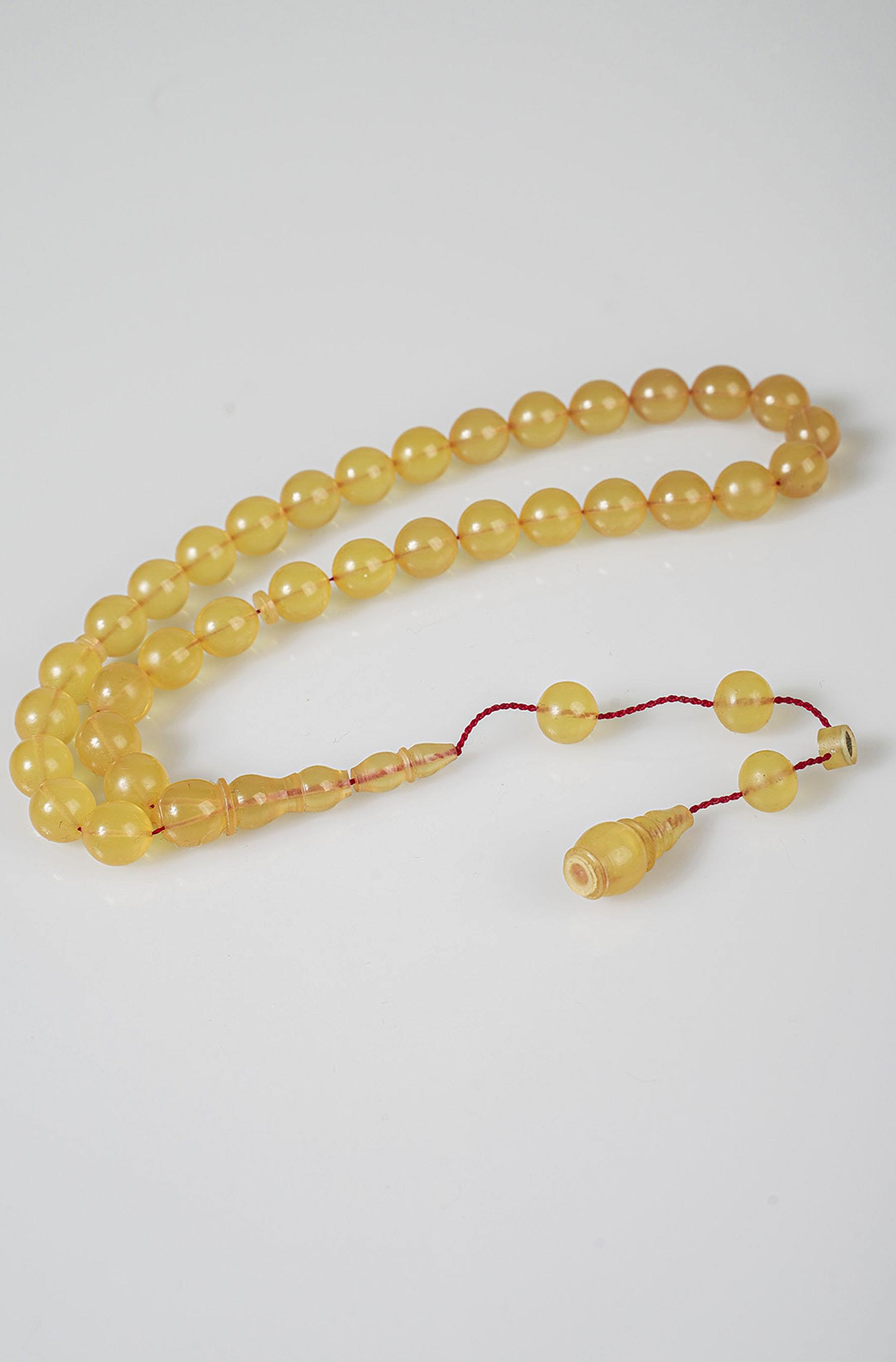 Küre Taneli Usta İşçilik Zar Kehribar Tesbih