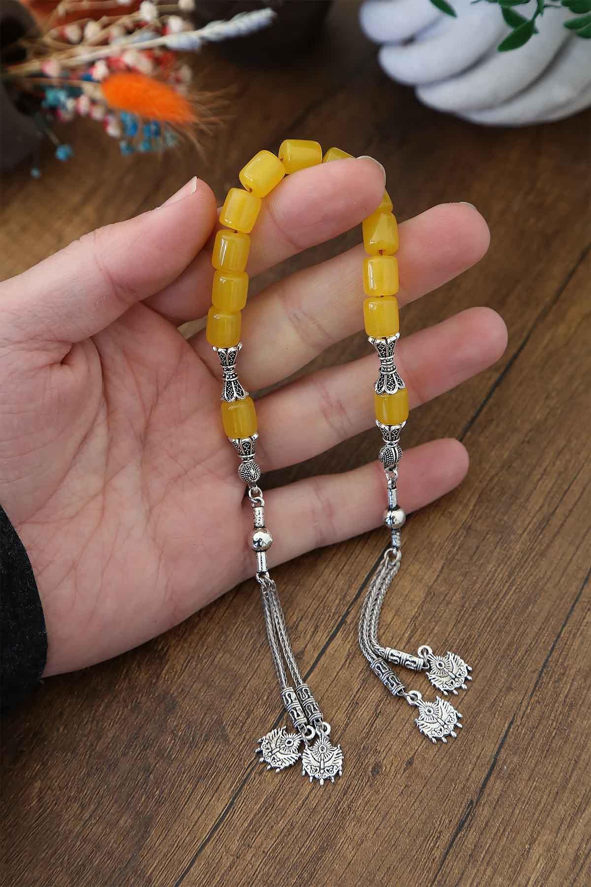 Limon Sarısı Kesme Tane Zaza Tesbih