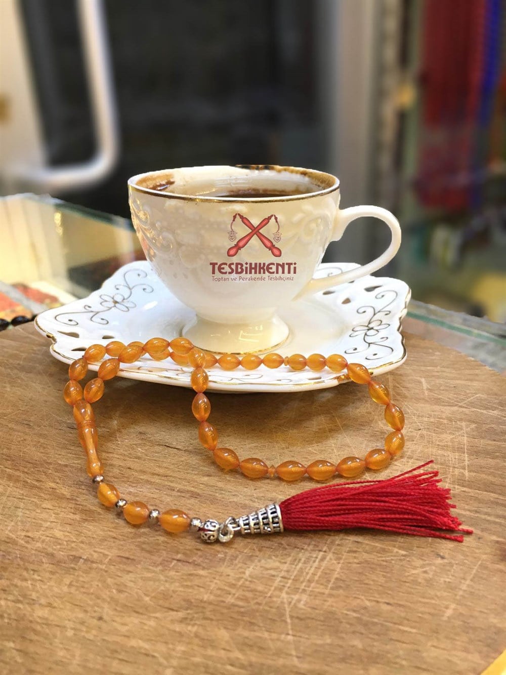 Minik Boy Zar Kehribar Tesbih