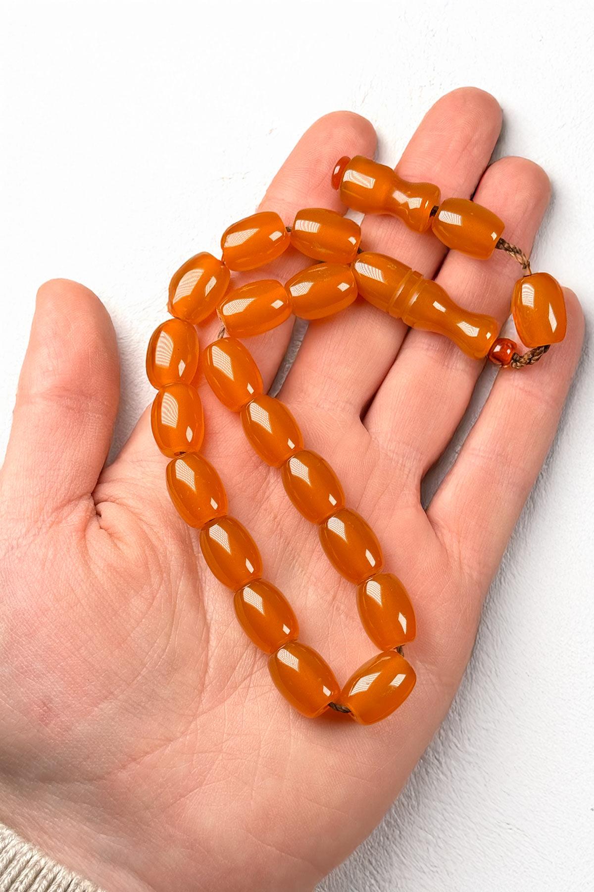 Osmanlı Tadın Maskot Sıkma Kehribar Tesbih - Tesbih Kenti