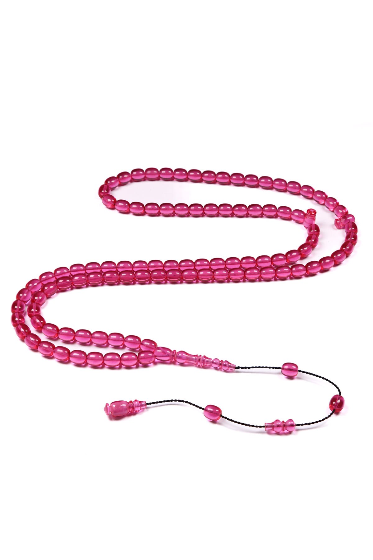 Pembe Özel Seri 99'luk Ateş Kehribar Tesbih | TesbihKenti