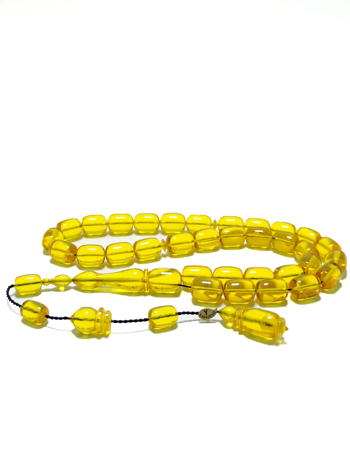 Şeffaf Sarı Limon Sarısı Usta İmzalı Atei Kehribar