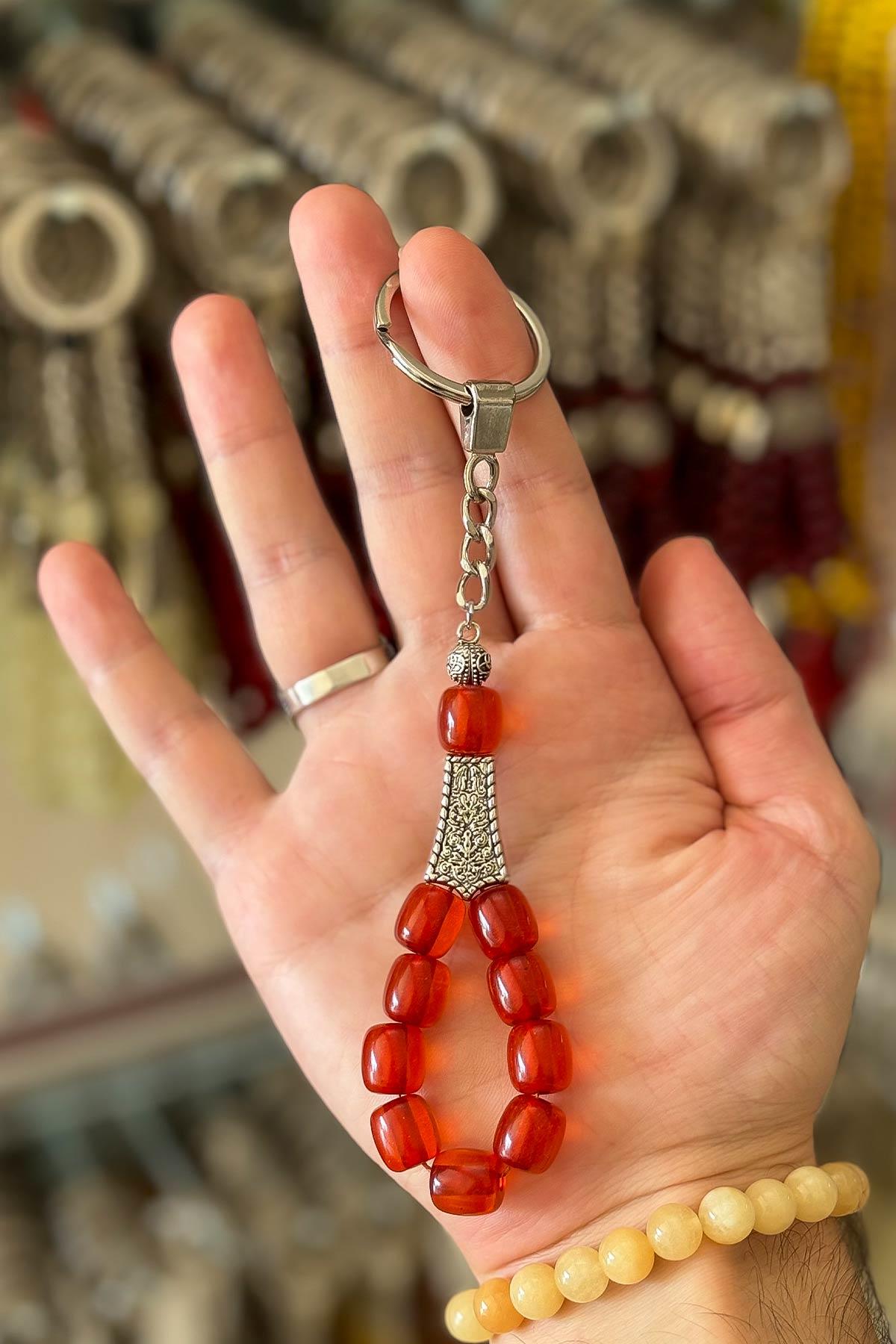 Turuncum İri Taneli Tesbih Anahtarlık