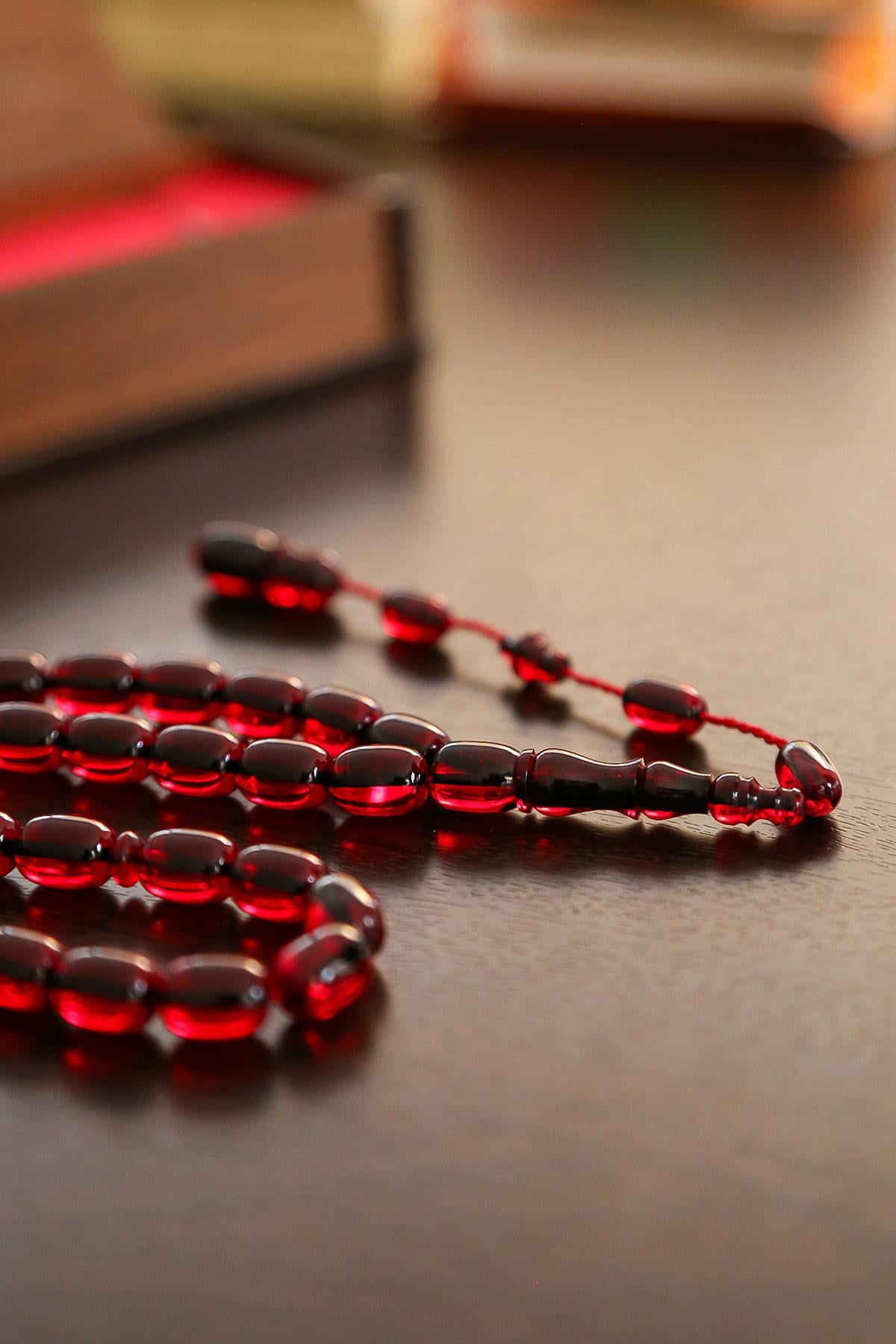 Usta İşçilik Kapsül Ateş Kehribar Tesbih | Tesbih Kenti