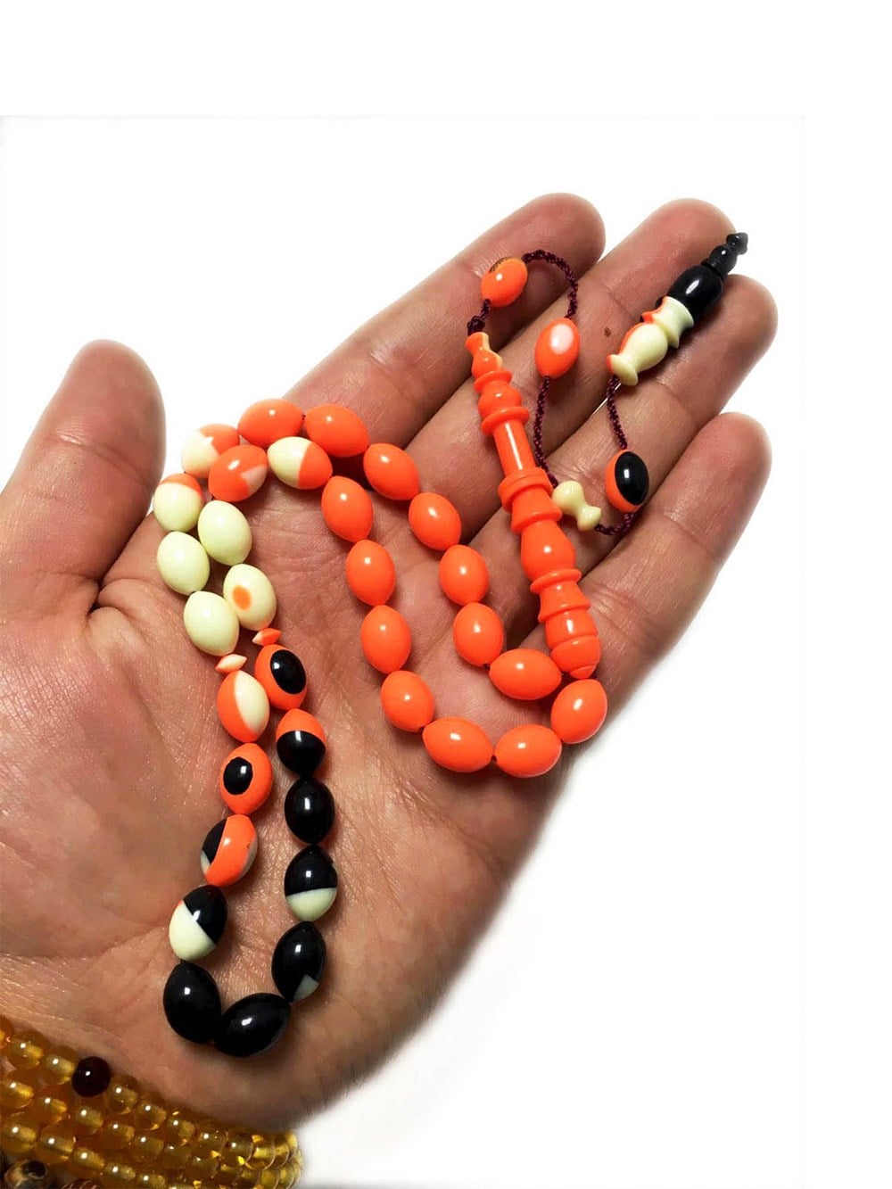 Usta İşçilikli ve Halkalı İmameli Bilardo Topundan Tesbih