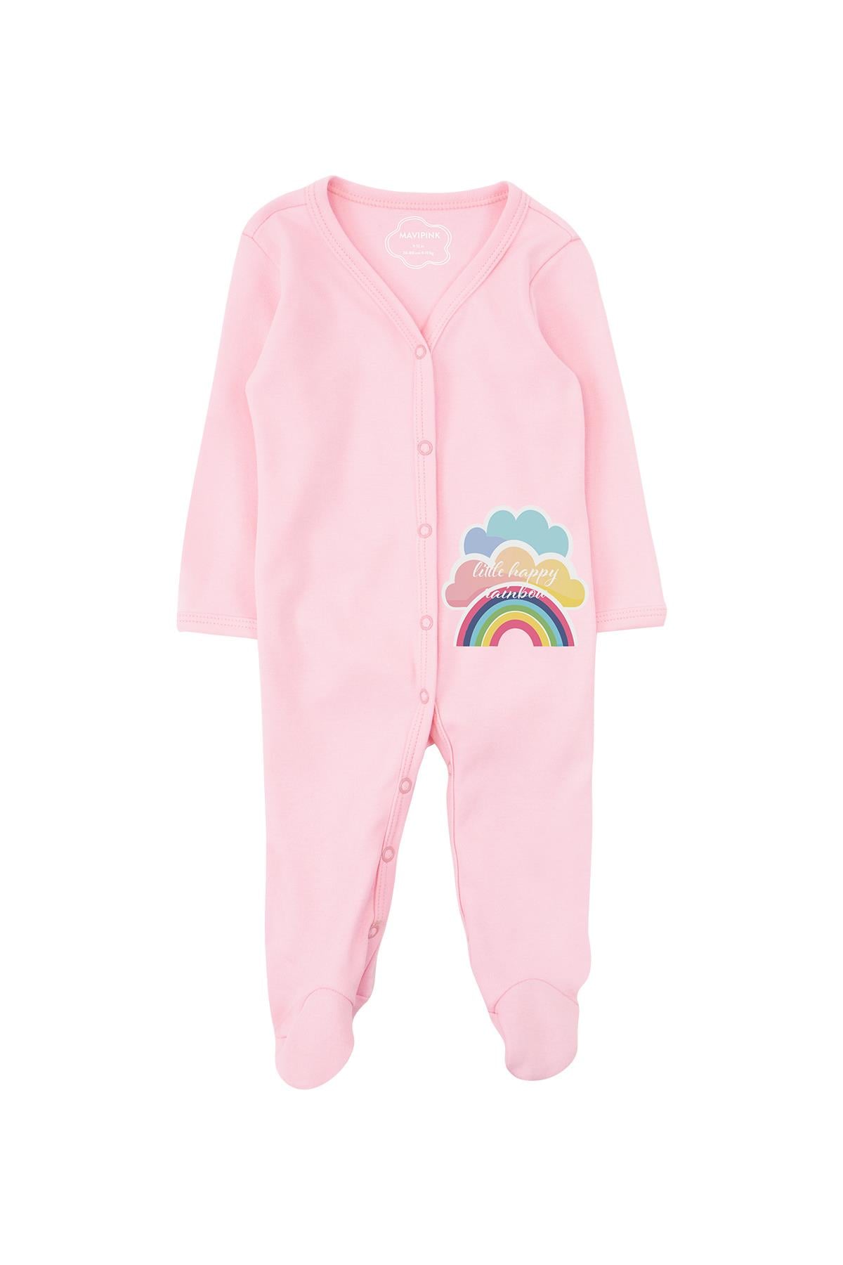 24SS1003 Kız Bebek Happy Rainbow Tulum Pembe