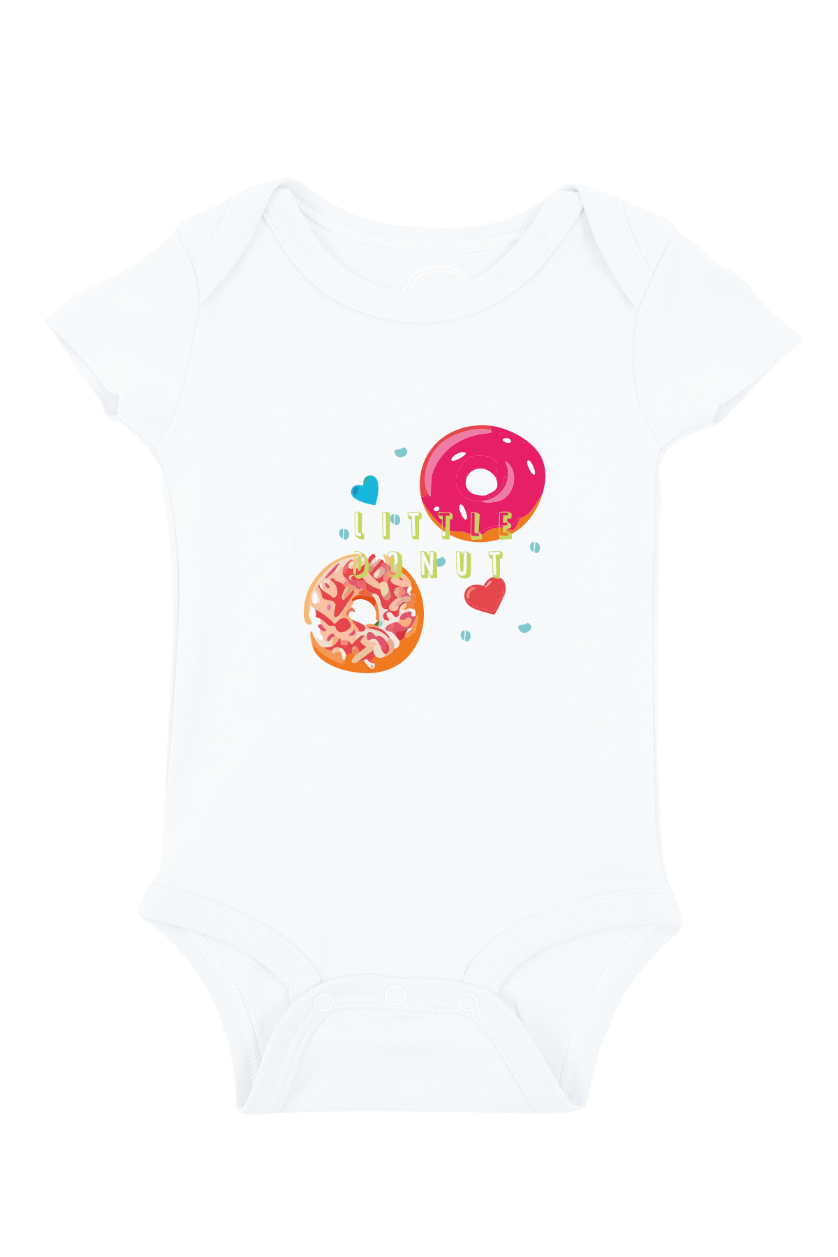 Bebek Donut Baskılı Pembe 3lü Takım