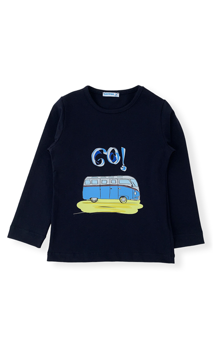 Erkek Çocuk Arabalı Uzun Kol T-Shirt