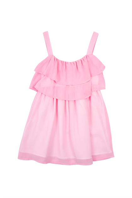 Şifon Elbise Pembe