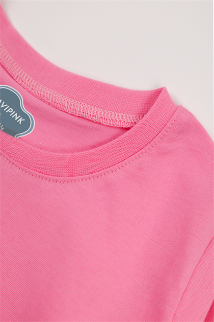 Kız Çocuk Pamuklu So Pink Pembe Uzun Kol T-Shirt