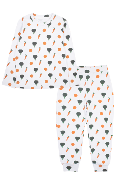 Brokoli Desenli Pamuklu Pijama Takımı