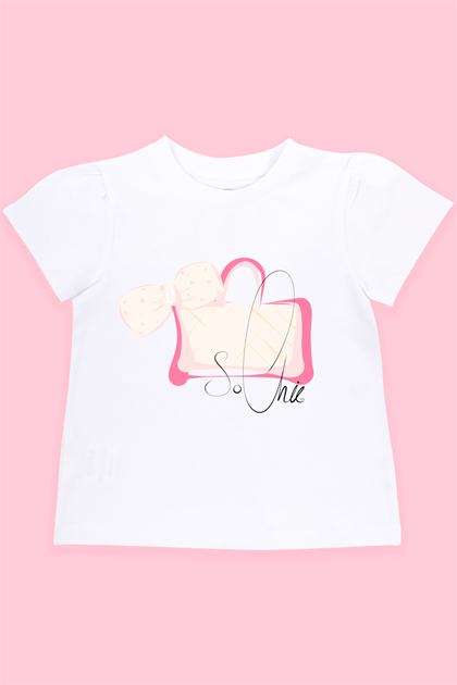 Mavipink 24SS0408 So Chic Baskılı Tişört Ekru