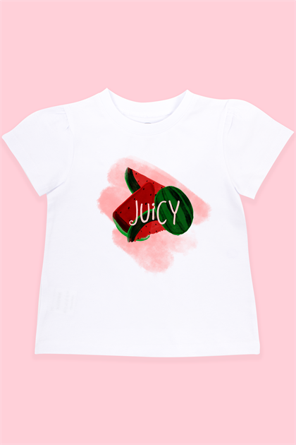 Mavipink 24SS0437 Juicy Baskılı Tişört Beyaz