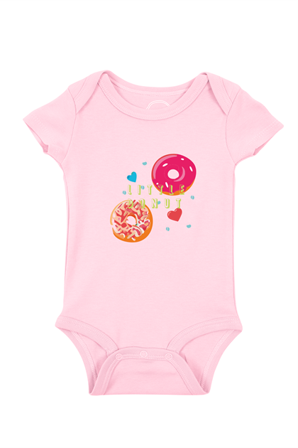 Bebek Donut Baskılı Lila 3lü Takım