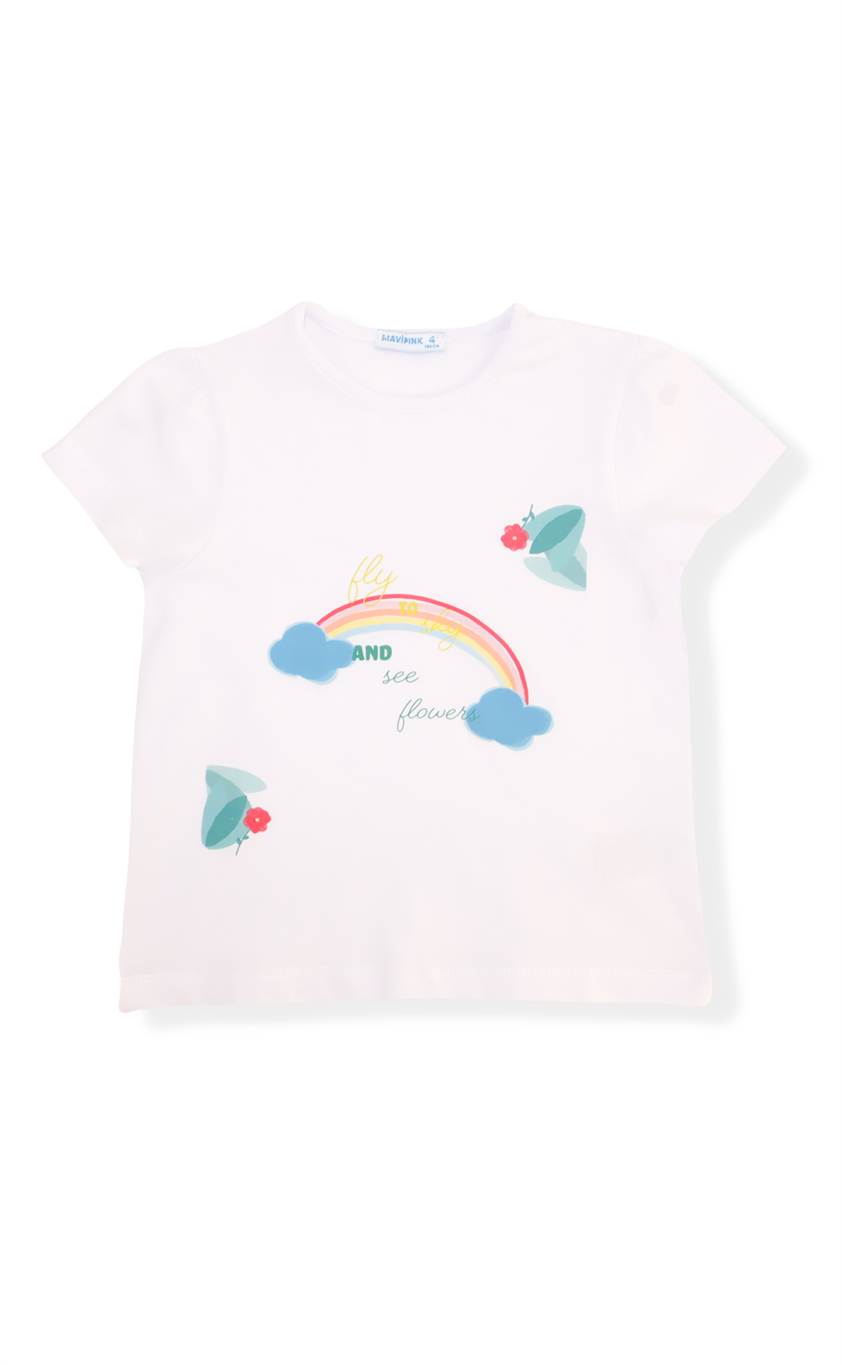 Fly to Sky Short Sleeve T-Shirt White