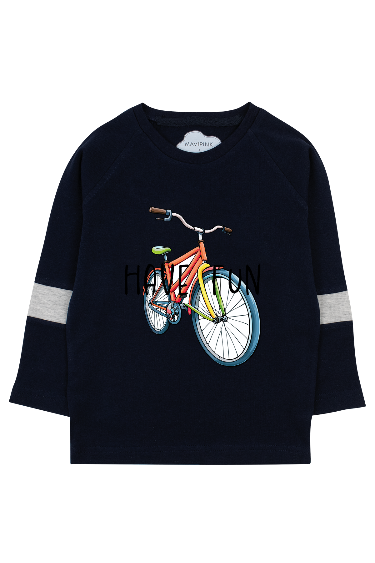 241040014 Erkek Çocuk Have Fun Uzun Kol T-Shirt Lacivert