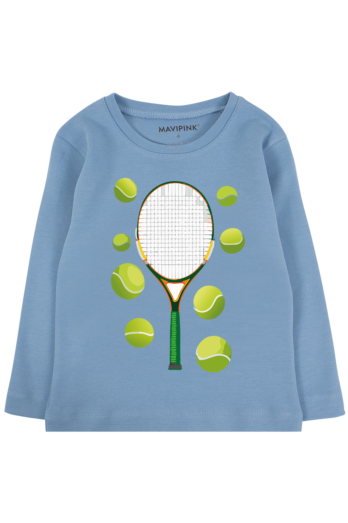 241040017 Erkek Çocuk Tennis Uzun Kol T-Shirt Gök Mavisi