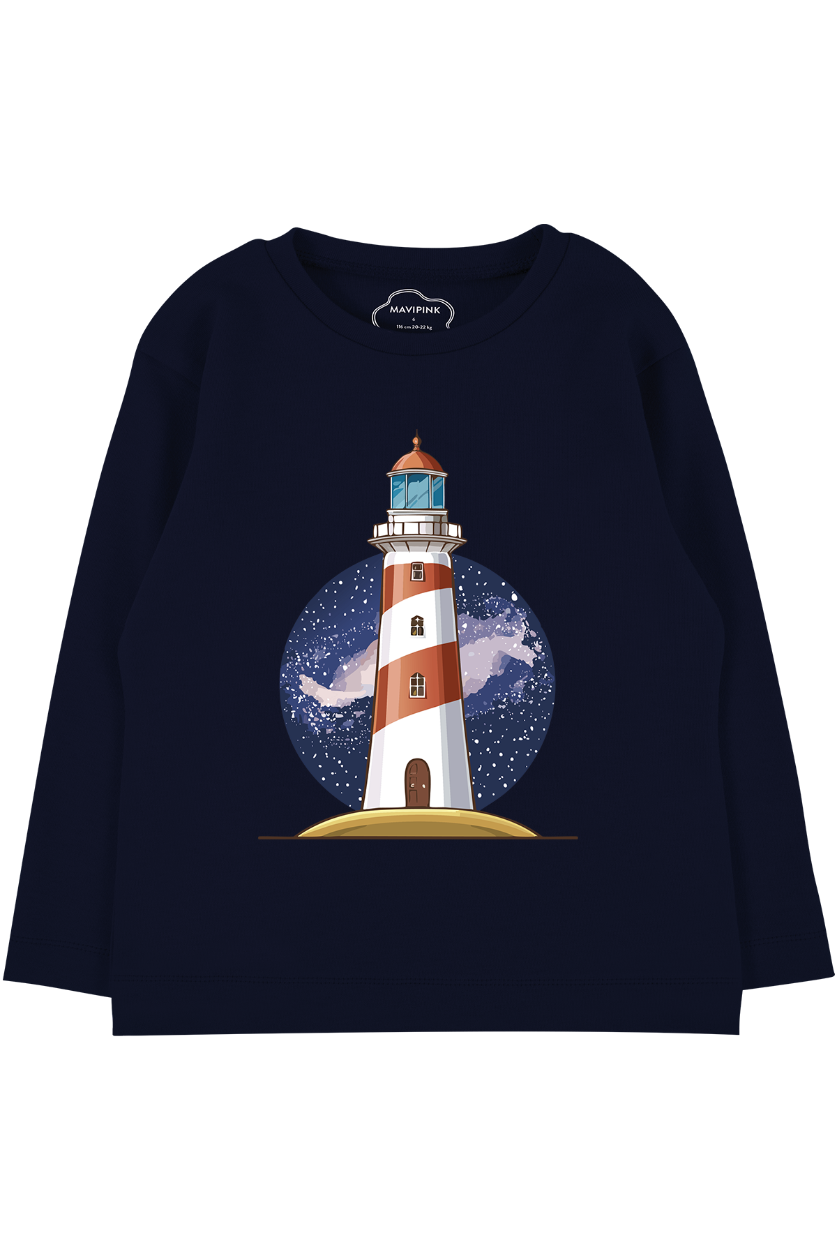 24104005 Erkek Çocuk Deniz Feneri Uzun Kol T-Shirt Lacivert