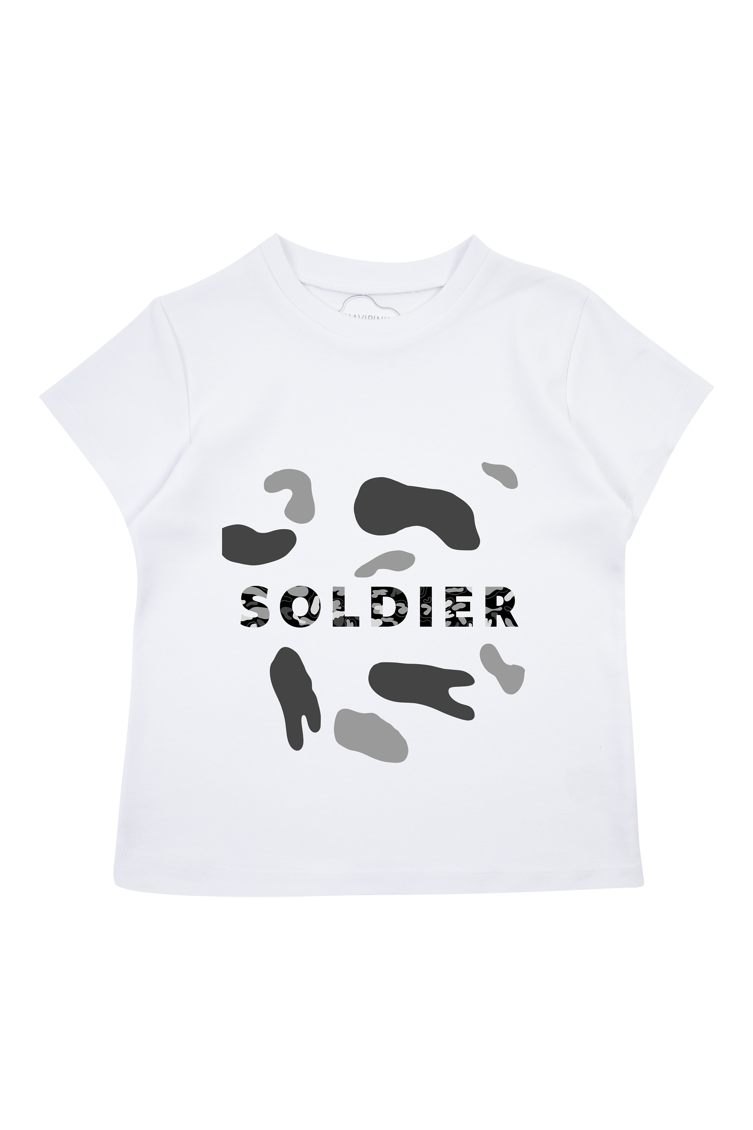 24SS0415 Soldier Baskılı Tişört Beyaz