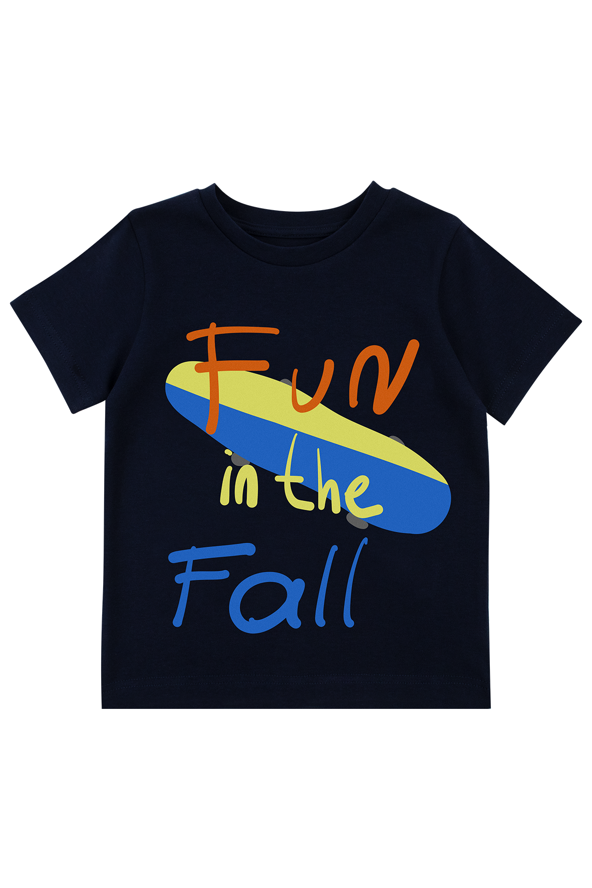 24SS0422 Fun in the Fall Baskılı Tişört Lacivert