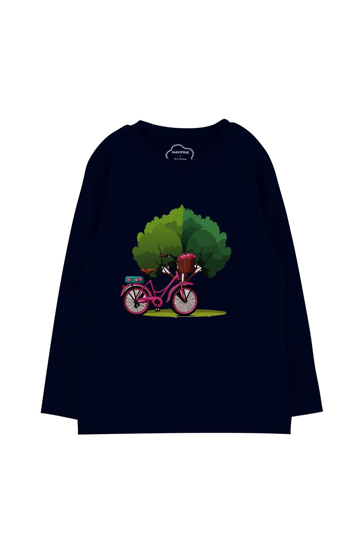 Bcycle and Tree Long Sleeve T-Shirt Navy