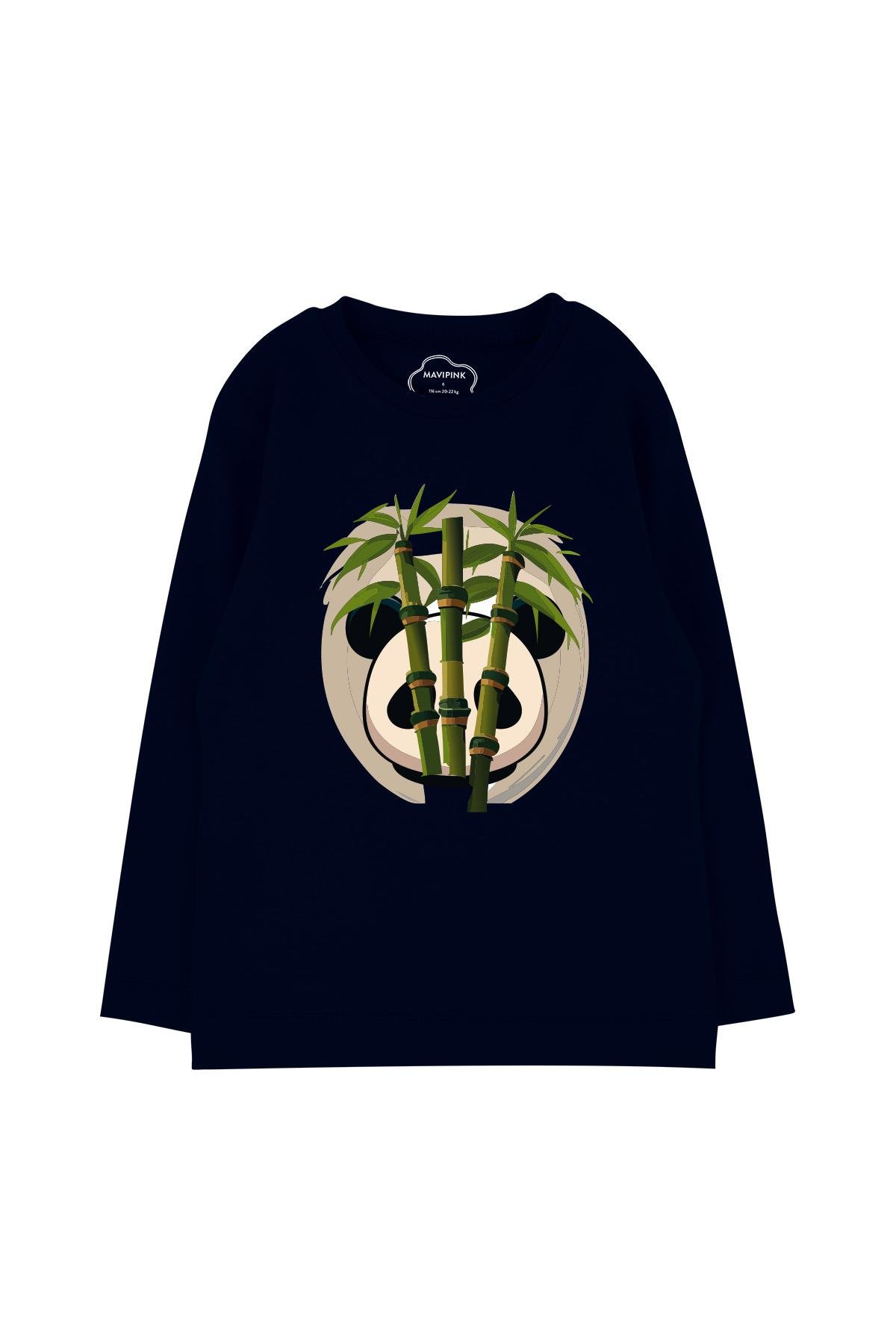 Panda Long Sleeve T-Shirt Navy