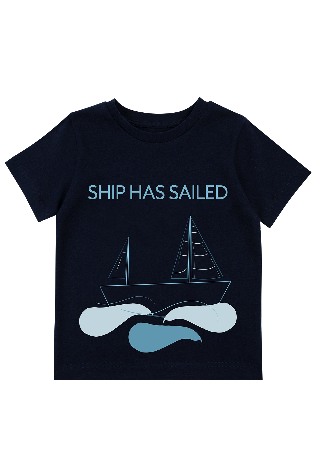 24SS0426 Ship Baskılı Tişört Lacivert
