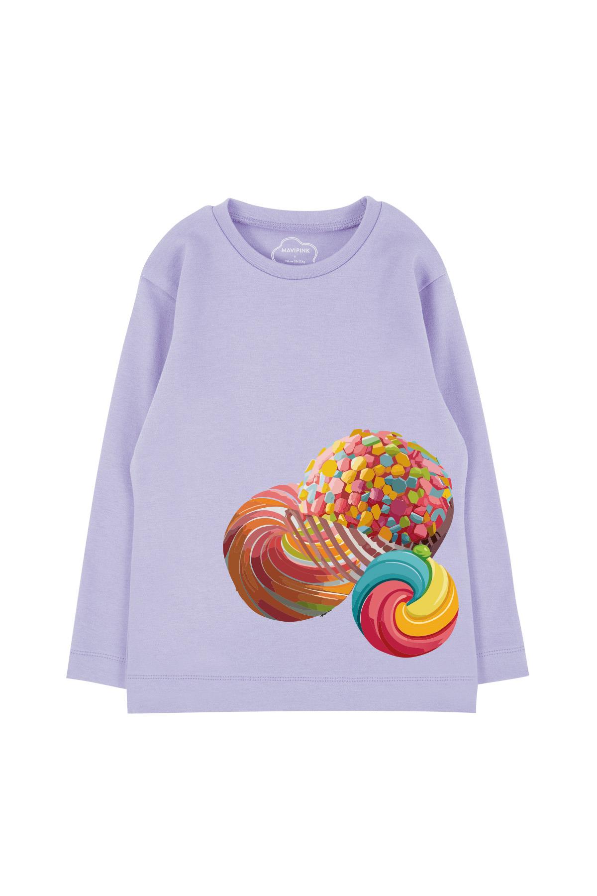 Candies Long Sleeve T-Shirt Lilac