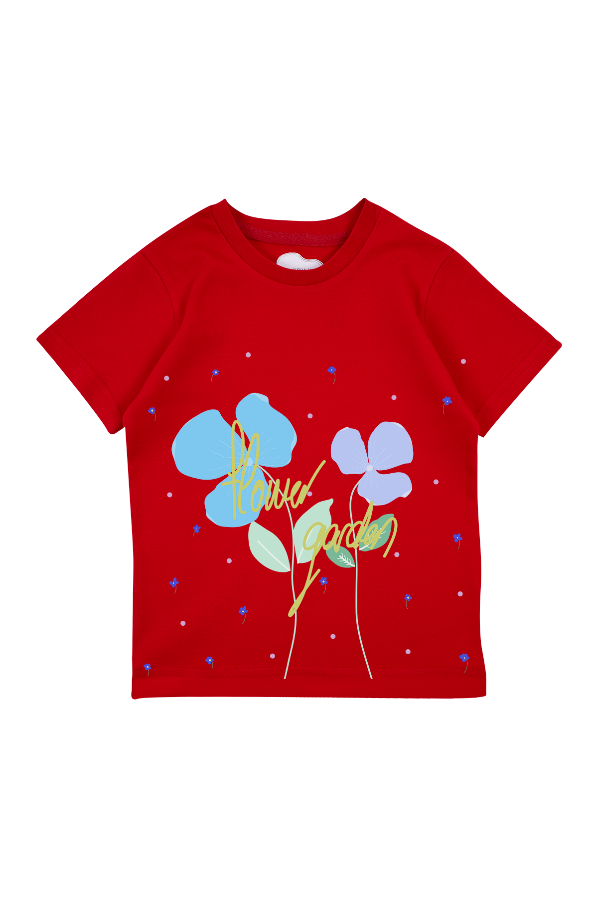 24SS0433 Flower Garden Baskılı Tişört Kırmızı