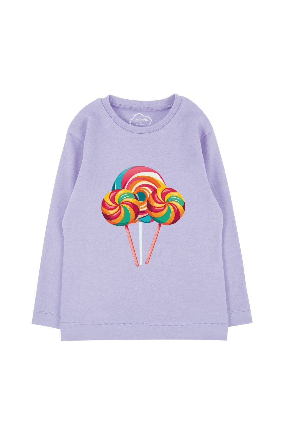 Lollipop Long Sleeve T-Shirt Lilac