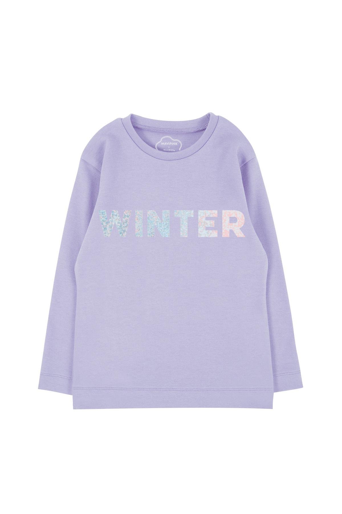 Winter Long Sleeve T-Shirt Lilac