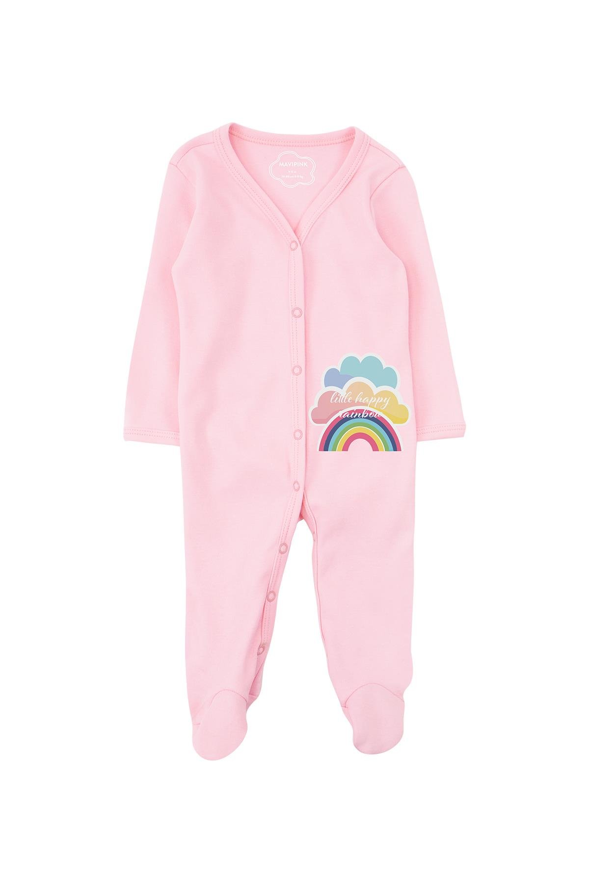 24SS1003 Kız Bebek Happy Rainbow Tulum Pembe