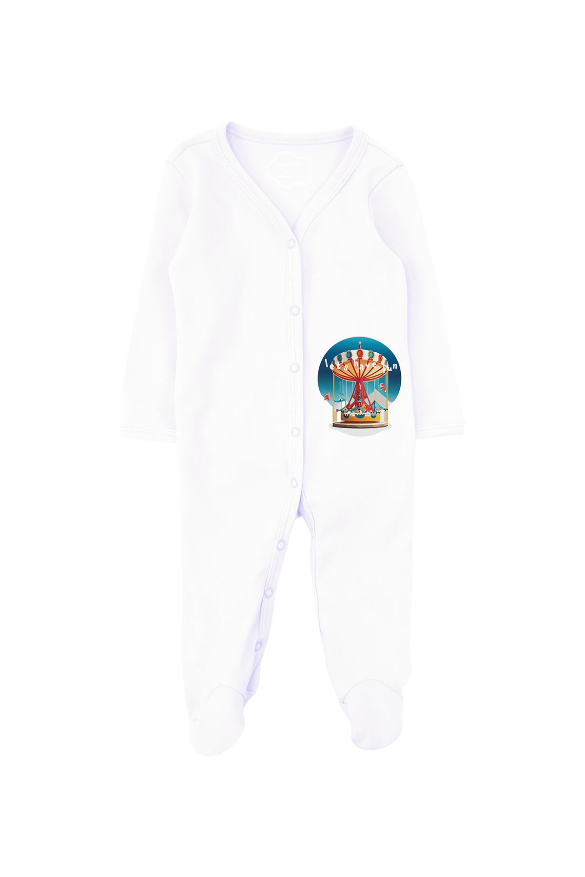 24SS1007 Erkek Bebek Lunapark Tulum Beyaz