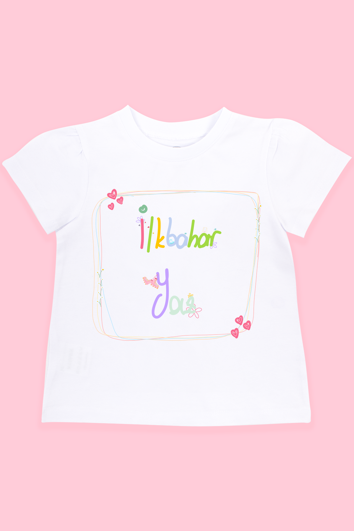 Mavipink 2204009 İlkbahar Yaz Short Sleeve T-Shirt White