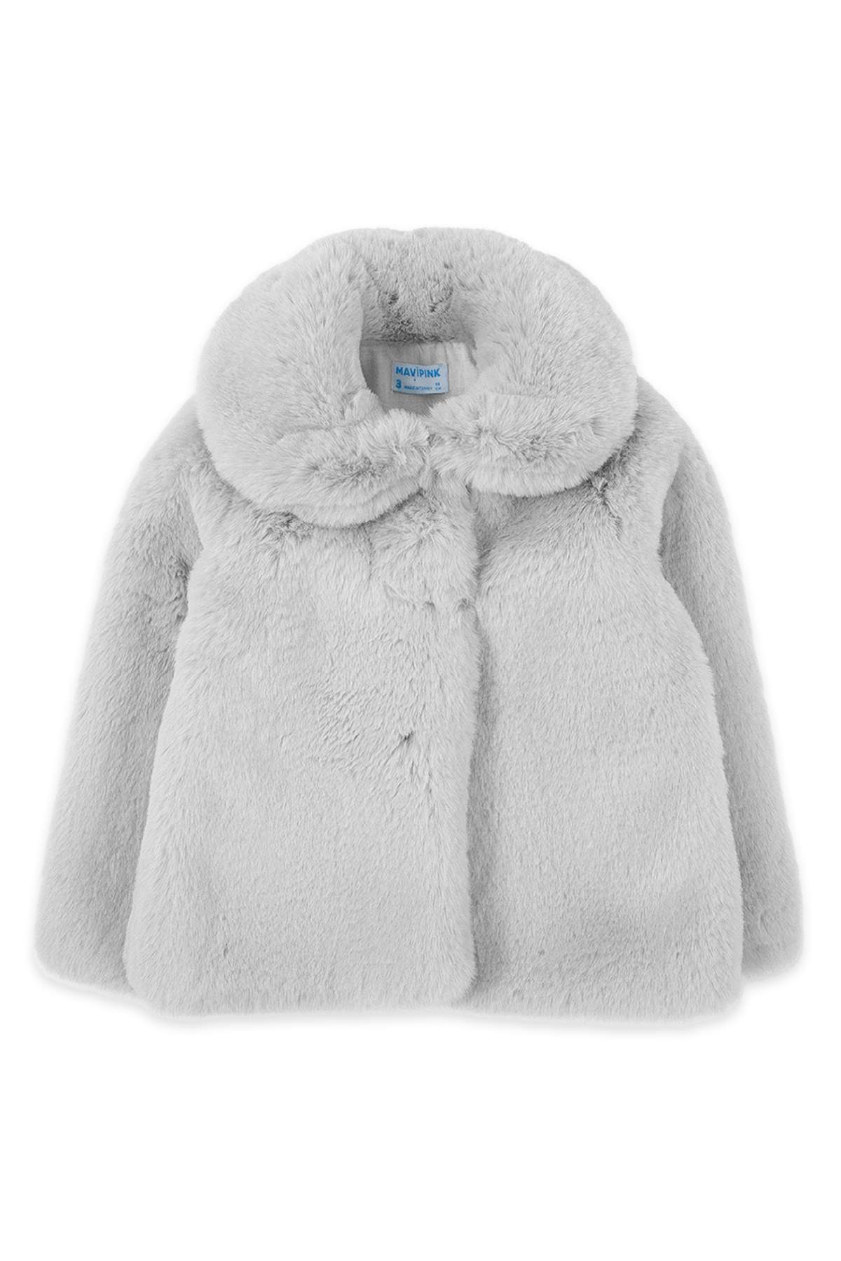 Mavipink 24208002 Kız Çocuk Suni Peluş Gri Kürk 