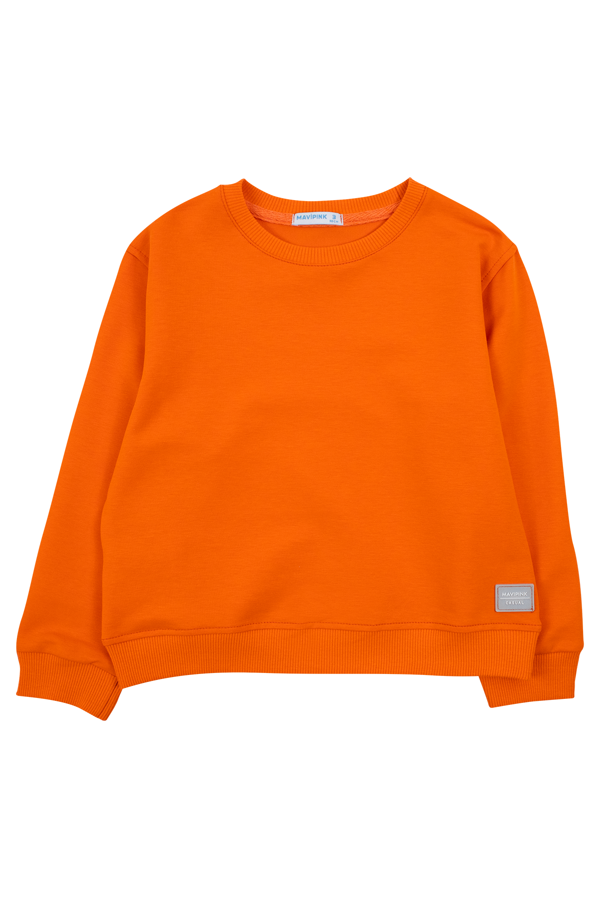 Mavipink 24601001 Çocuk 2 İp Pamuklu Turuncu Sweatshirt 