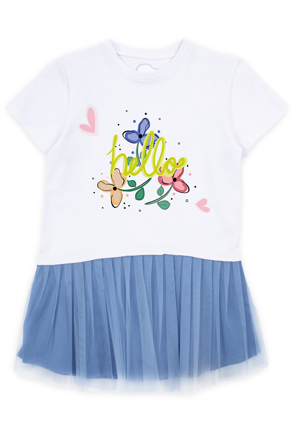 Mavipink 24SS1102 Hello Çiçek Tütü Elbise