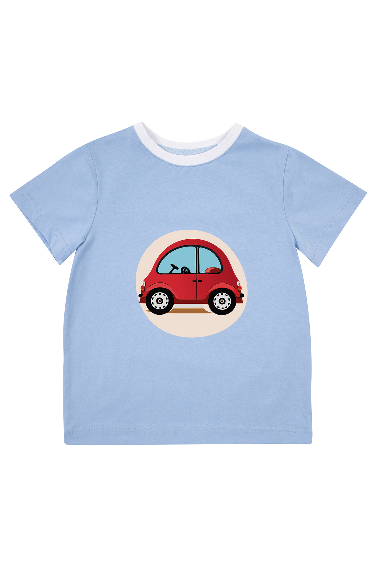 Mavipink 2510401 Erkek Çocuk Mavi Renk Araba Kısa Kol T-Shirt