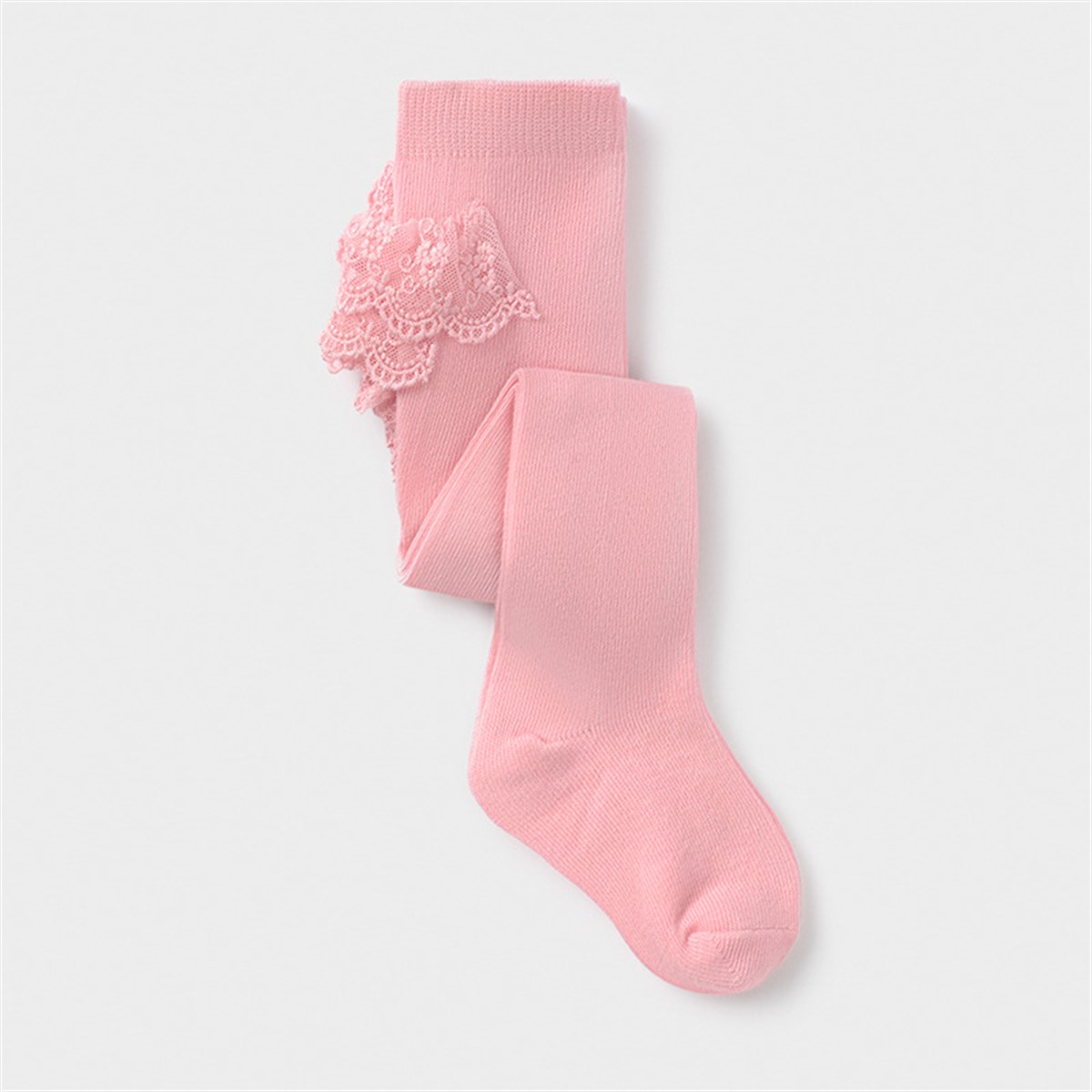 Mayoral Kız Bebek Poposu Dantelli Külotlu Çorap | Mavipink