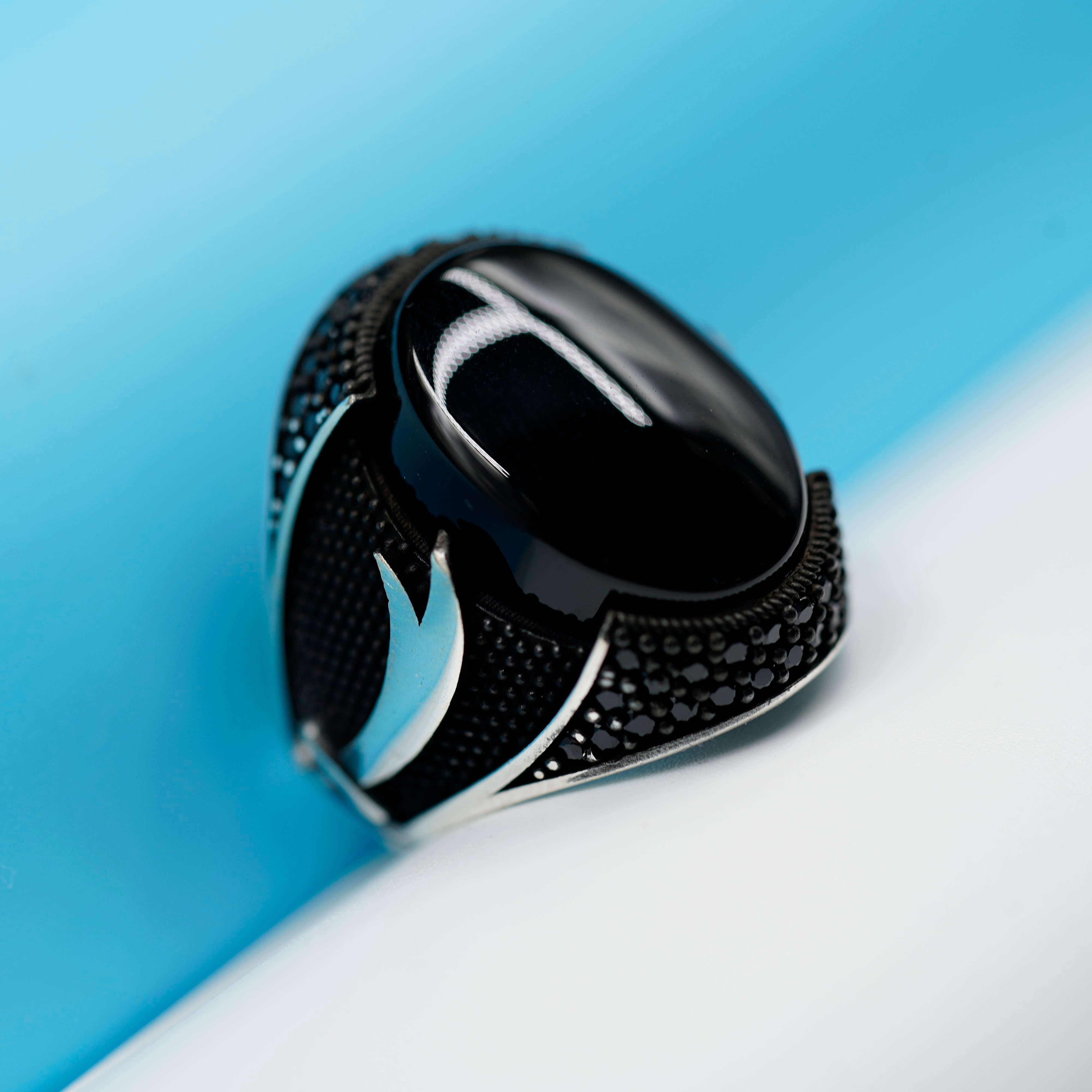 Black Stone Zulfikar Ring