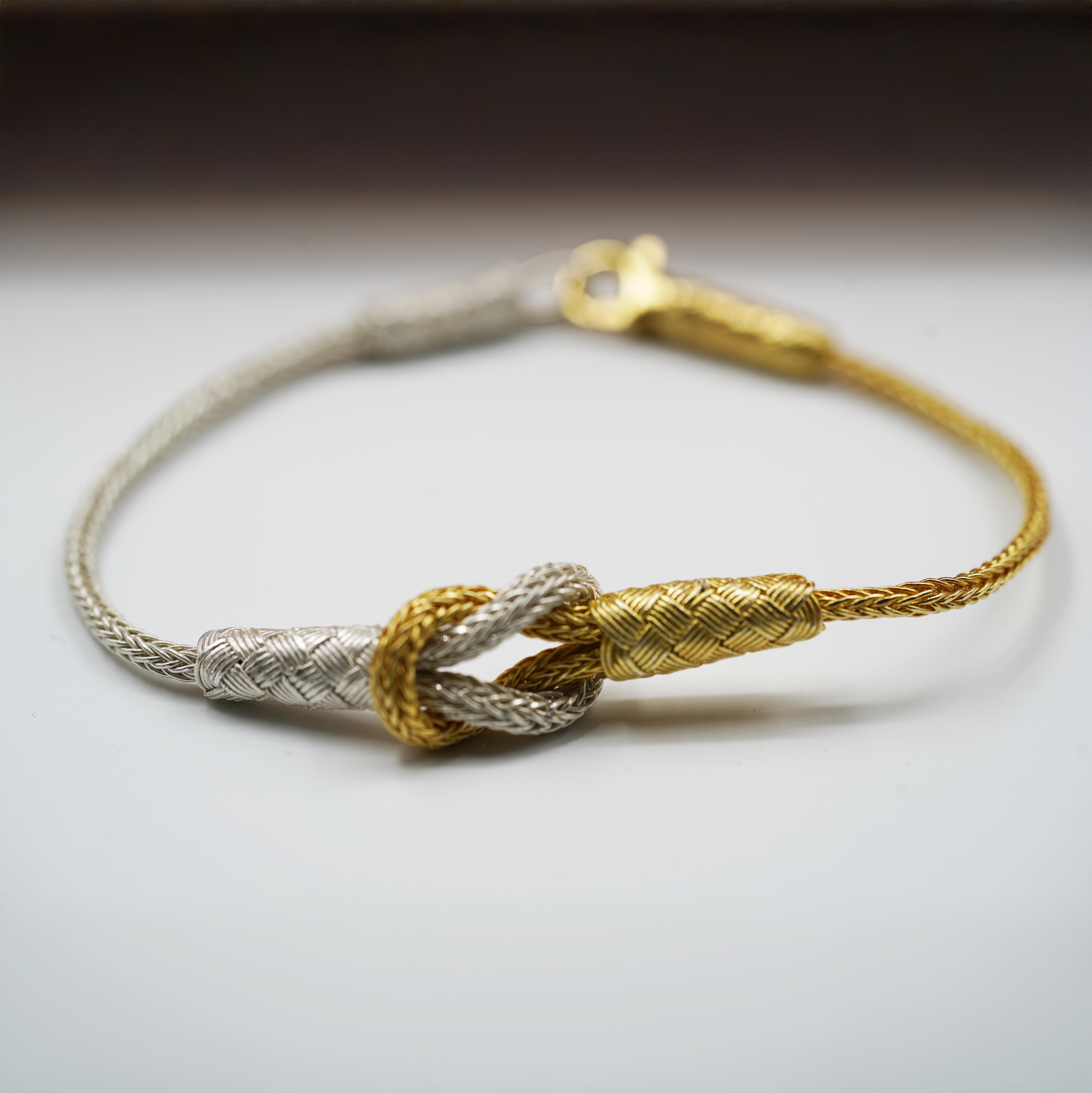 Magic Ancient Touch, White & Gold Plated, Unisex Bracelet