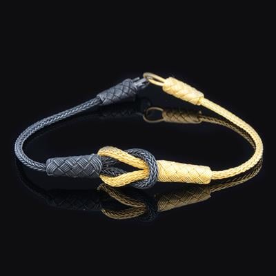 Royal Braid Black & Yellow Unisex Bracelet