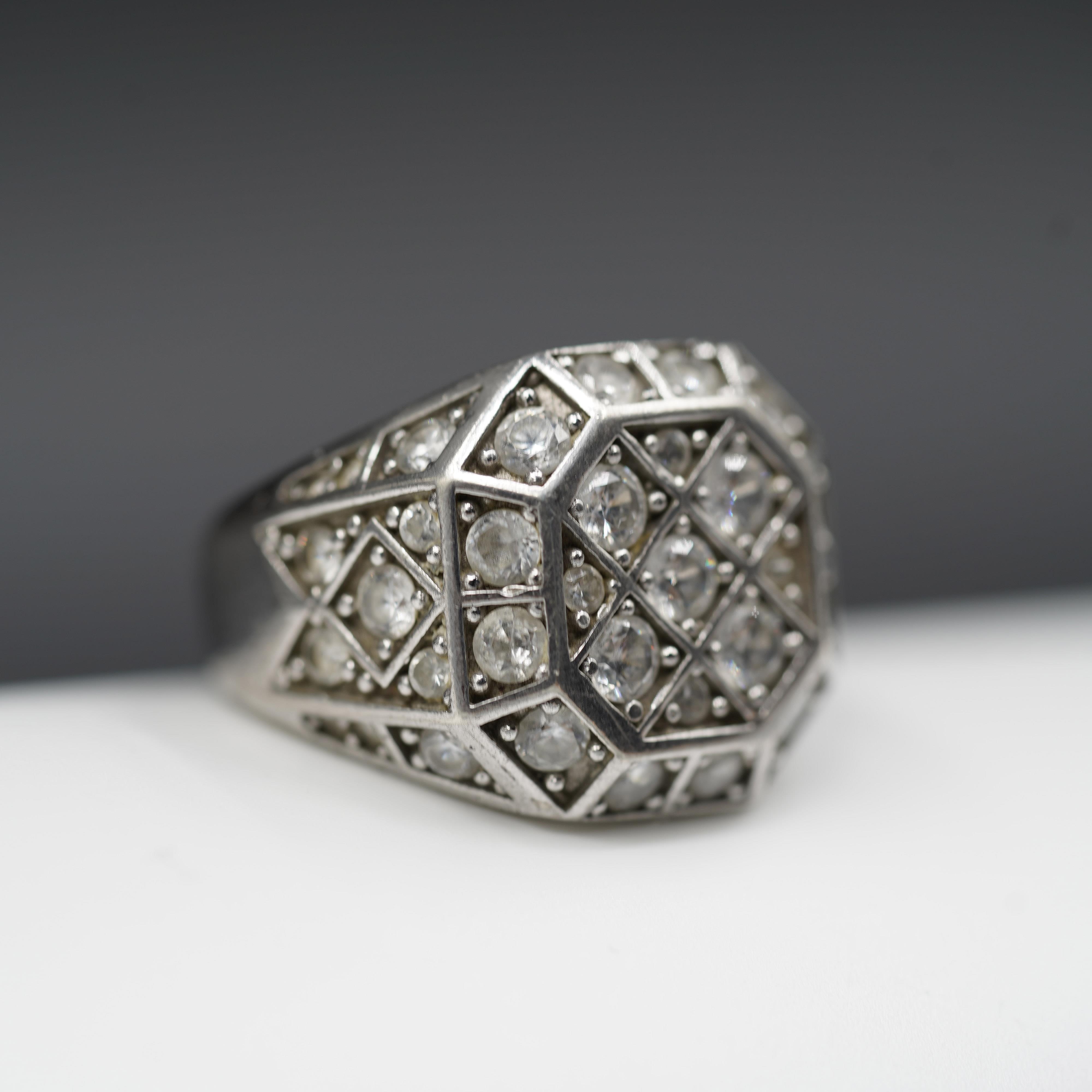 Luxury White Stones Ring