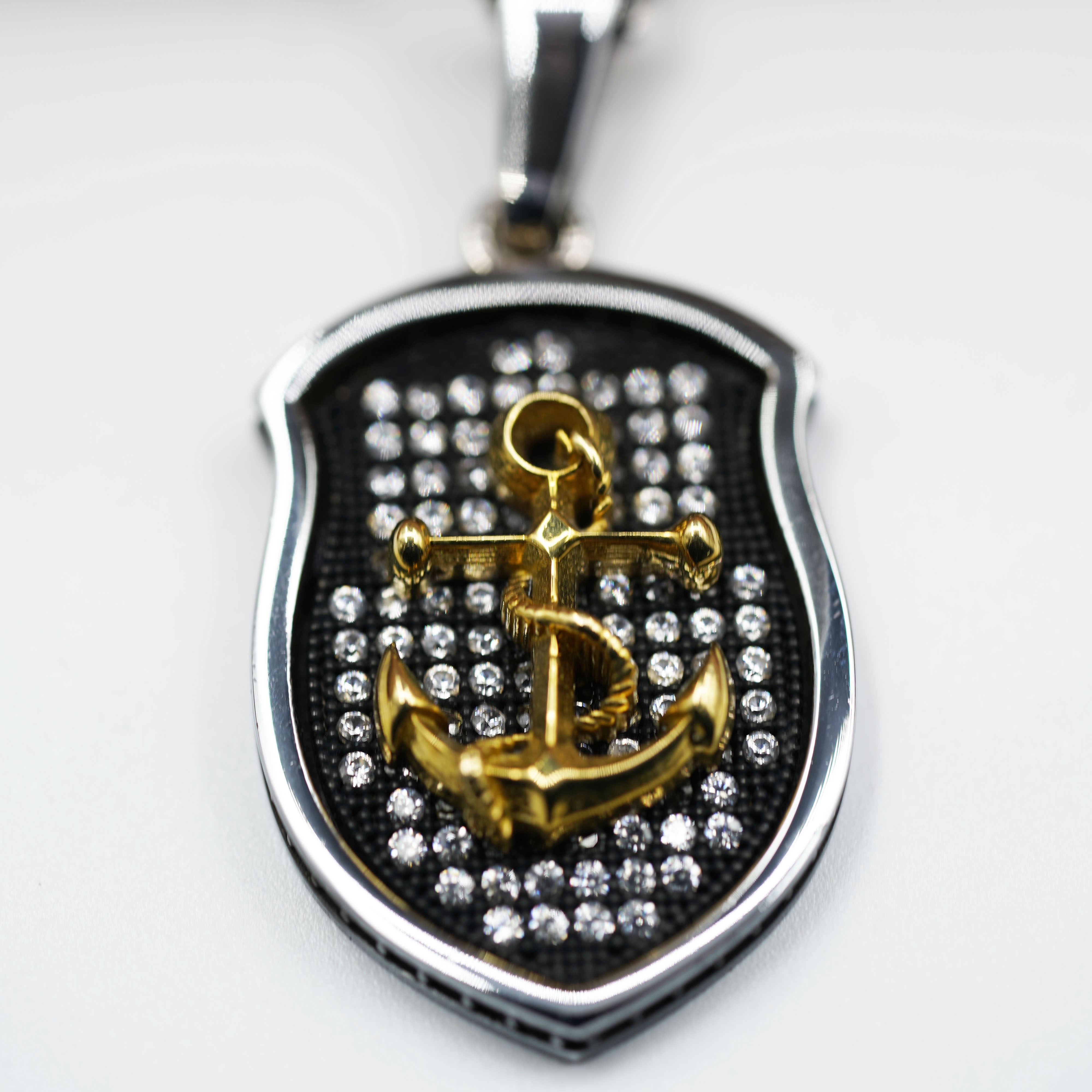 Premium Stones Anchor Necklace