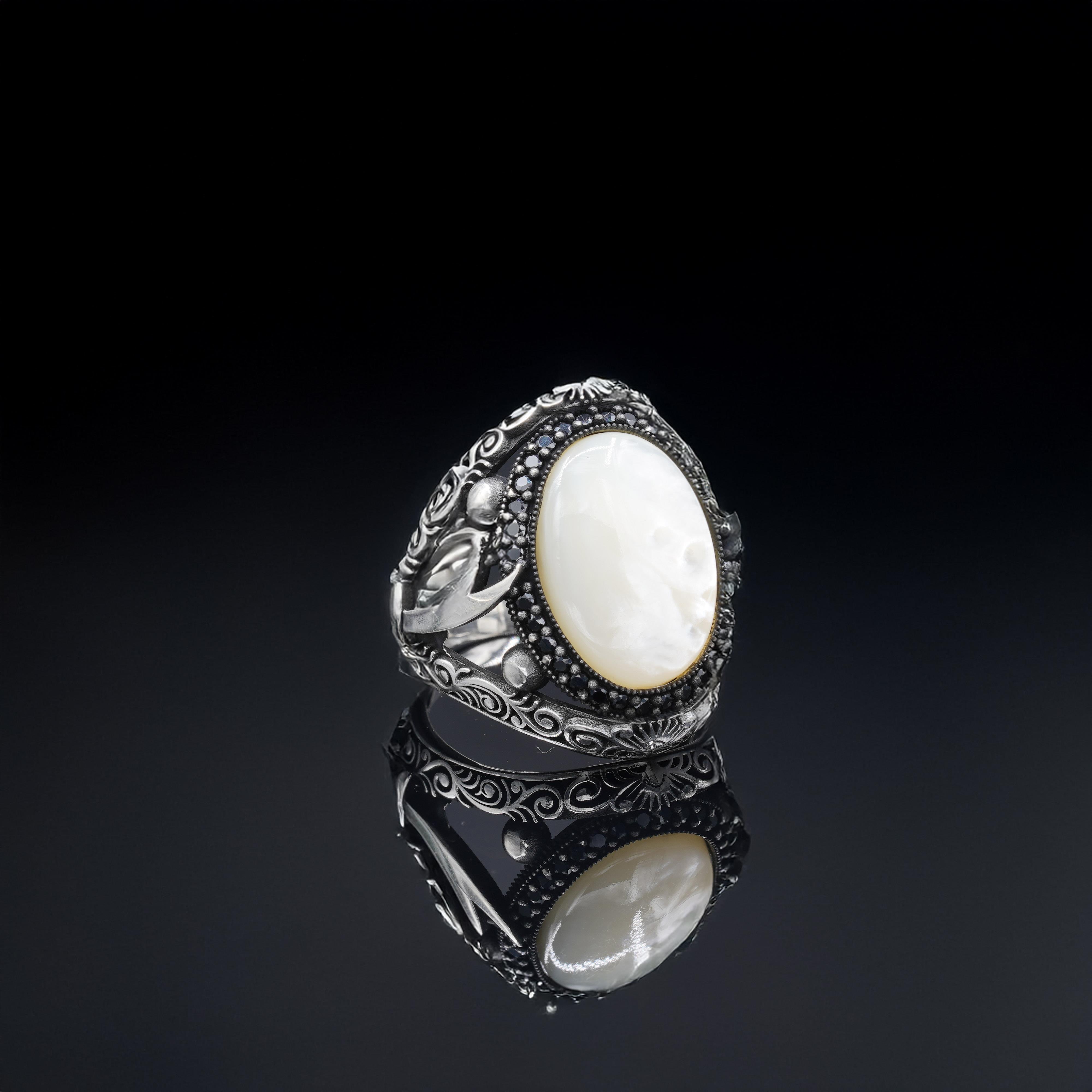 Zulfikar White Stone Ring